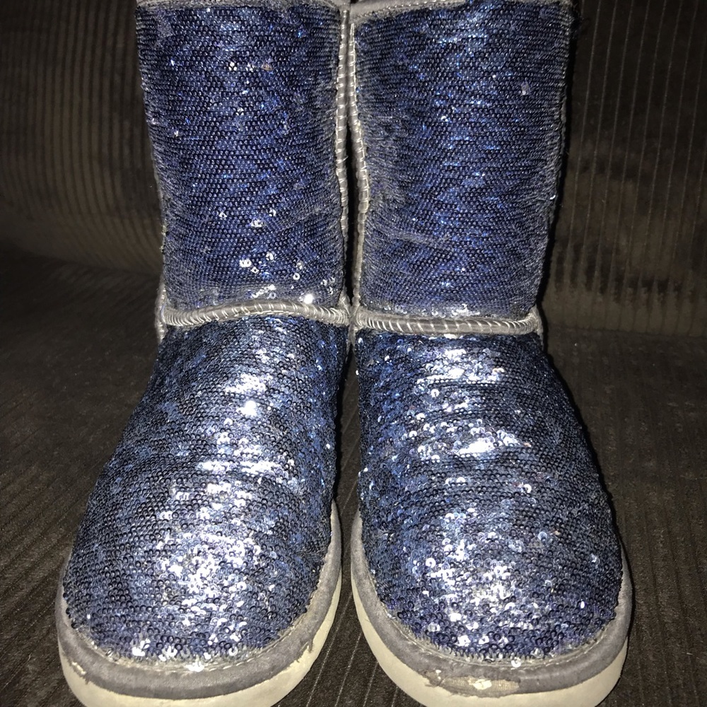 Blue and Silver Sequined UGGS